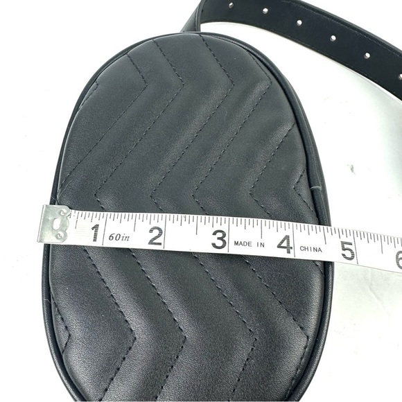 Geestock Black Fanny Packs Faux Leather Waist Bags Waterproof Belt Bag Brand New - Picture 7 of 7